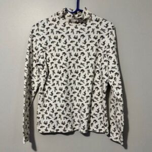 USED Woman's Croft & Barrow Long Sleeve Shirt with Turtleneck Color White Size M